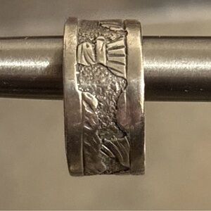 Sterling Silver Navajo Storyteller Ring Size 7 “B” Hallmark